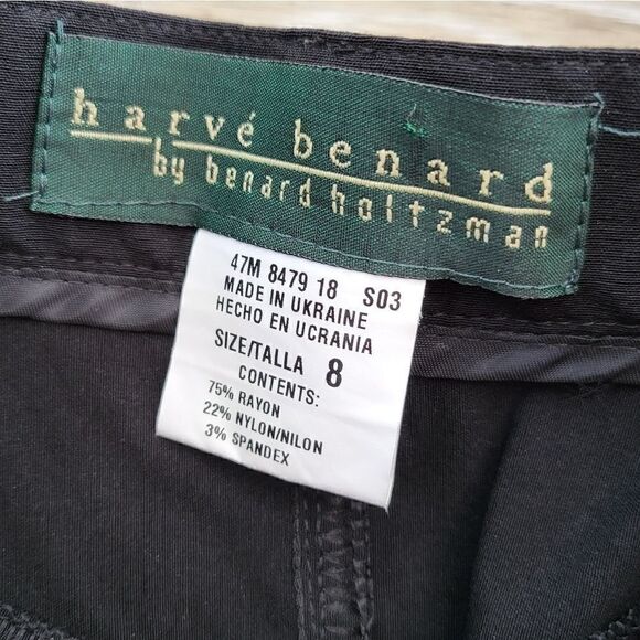 Harve Benard black business skirt stretchy midi size 8 - Picture 5 of 9